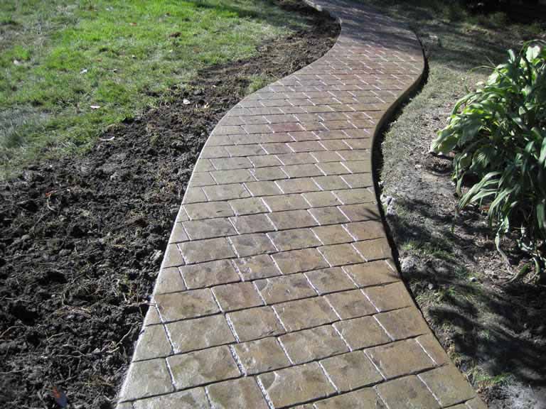 Impressed Concrete Path